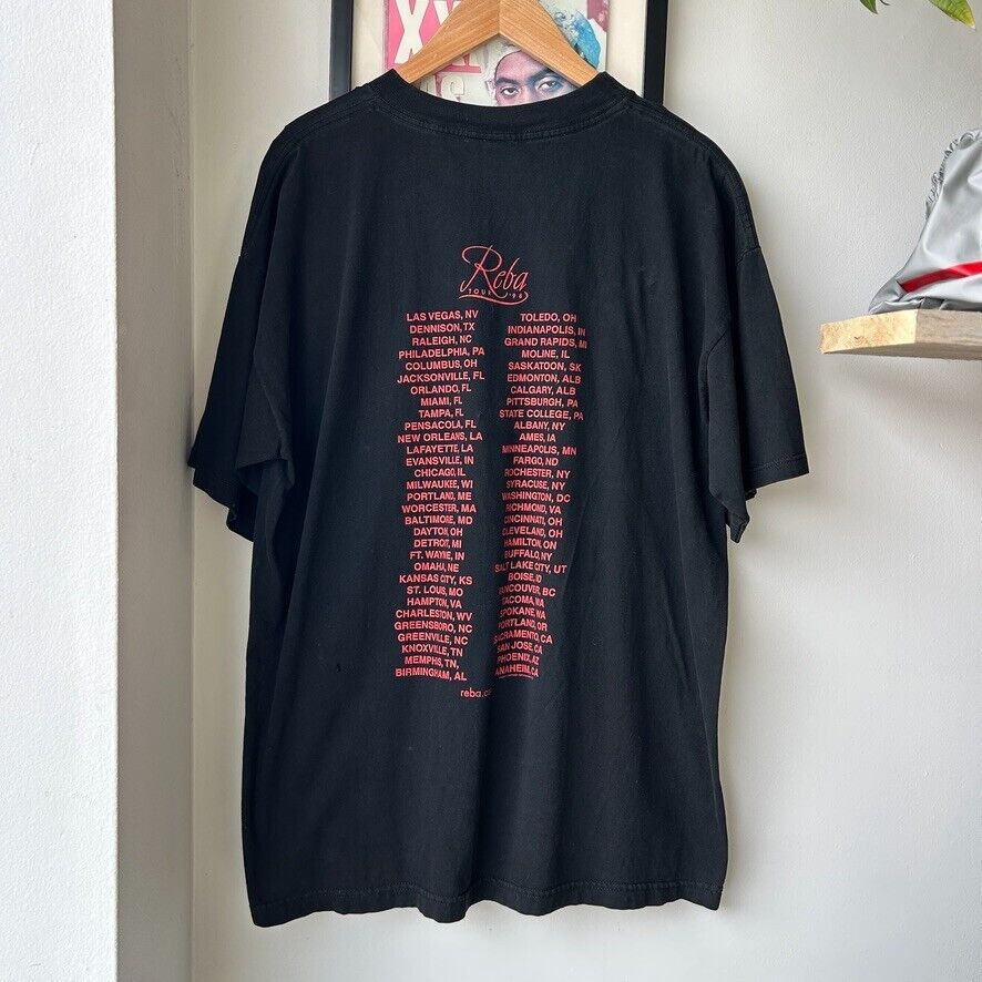 VINTAGE 90s | Reba Portrait Country Band Tour T-Shirt sz XL