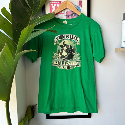 VINTAGE 80s | Sounds Like Bull S*** To Me T-Shirt sz S