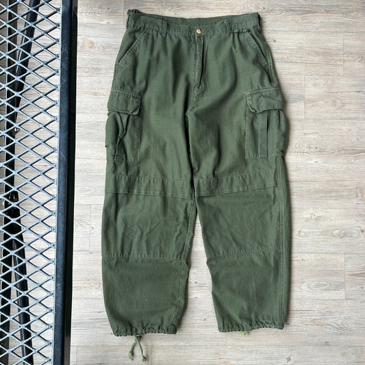 VINTAGE 90s | Bushlife Baggy Cotton Canvas Double Knee Pants sz W35 L30