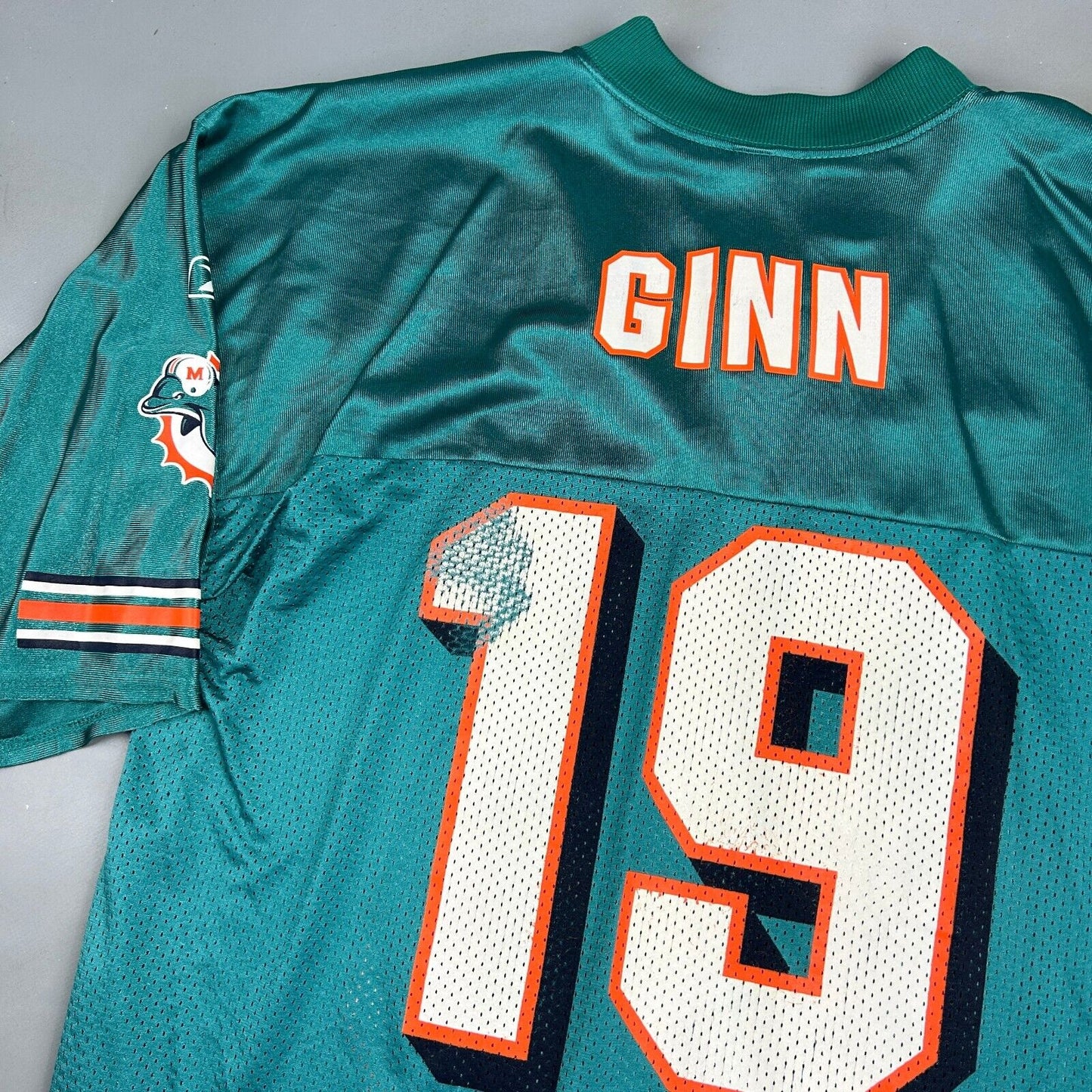 VINTAGE NFL Miami Dolphins RBK Jersey #19 Ginn sz L Men Adult