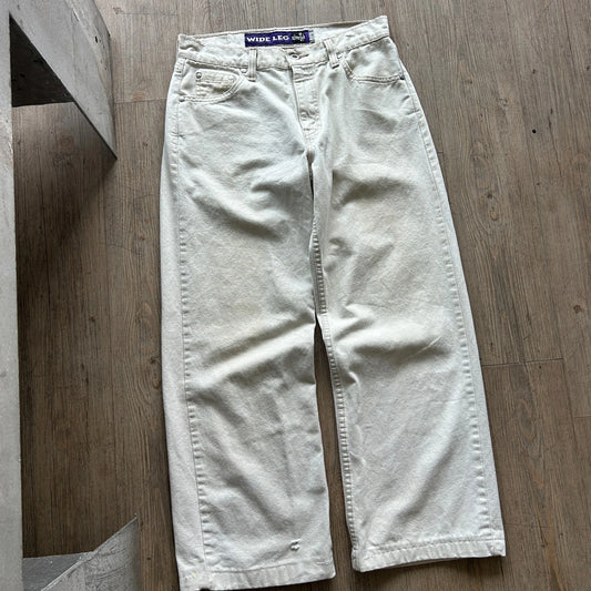 VINTAGE 90s | Levi's SilverTab Wide Leg Cream Baggy Jean Pants W30 L27