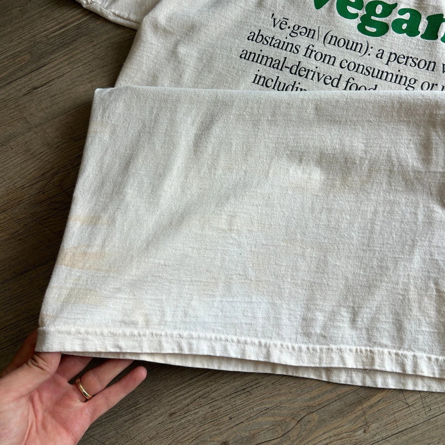 1990s | VEGAN Definition Organic Cotton USA Made T-Shirt sz M/L