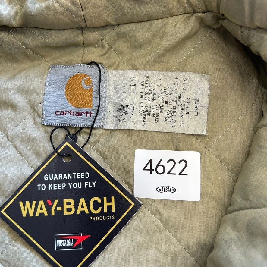 CARHARTT | 1990s Vintage Faded Green Hooded Arctic Active Jacket sz L