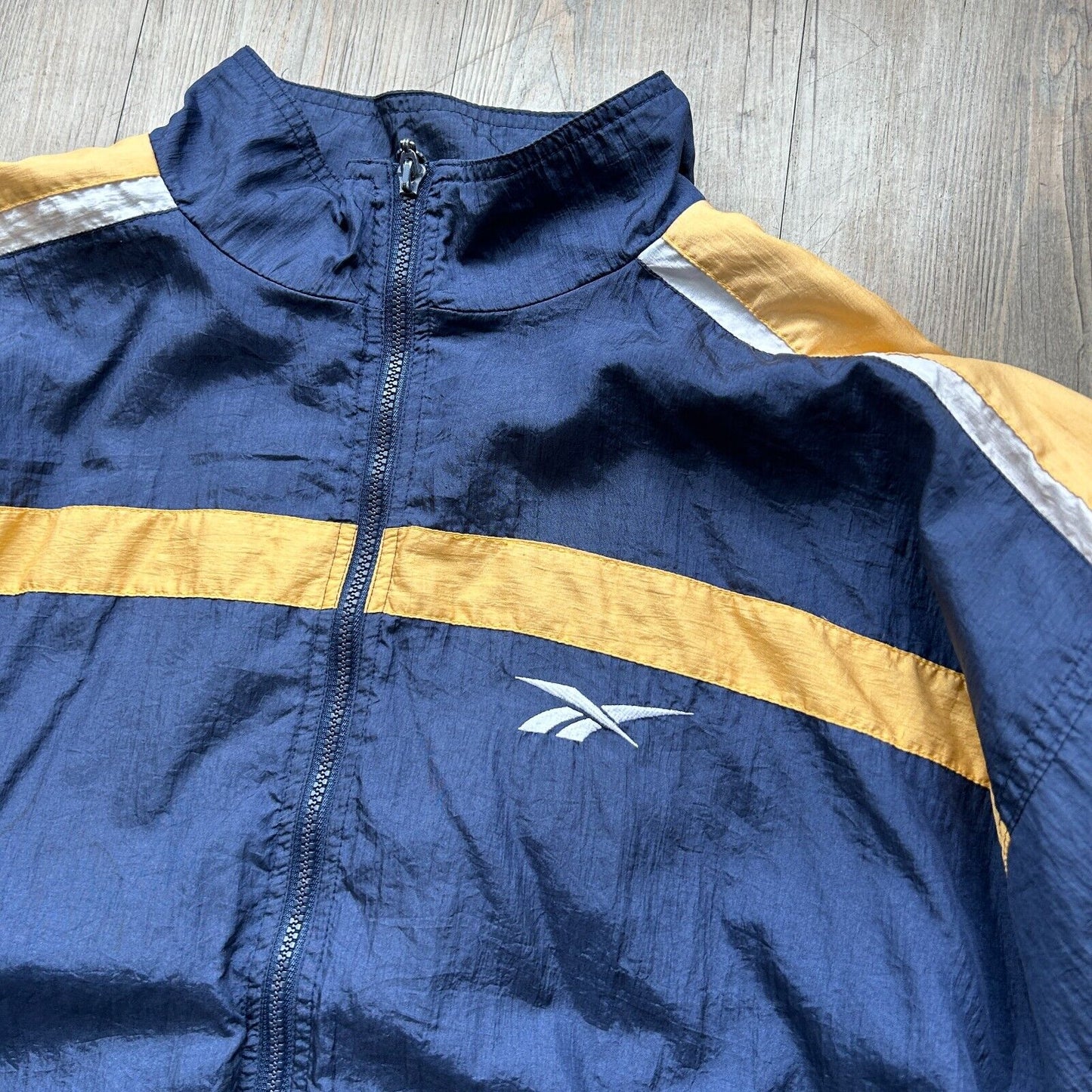 VINTAGE 90s | REEBOK Striped Windbreaker Jacket sz M/L Adult