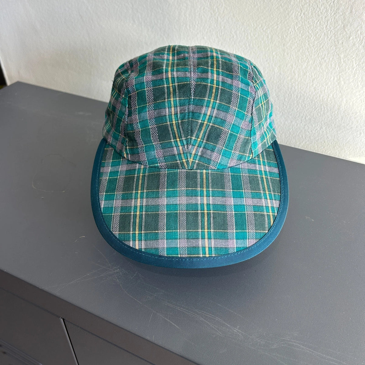 VINTAGE | Patagonia Plaid 4 Panel Duck Bill Cap Hat sz M