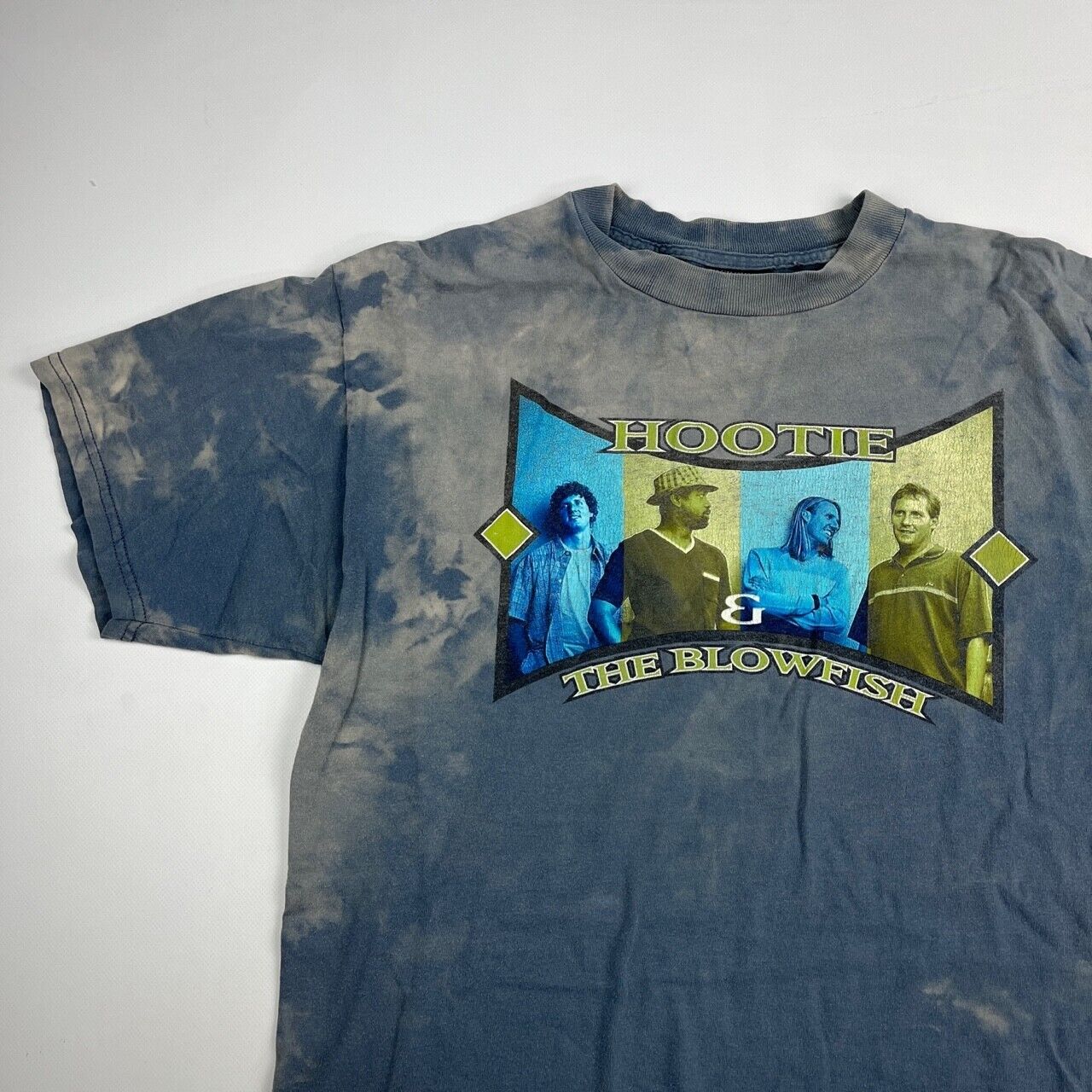 VINTAGE Hootie and The Blowfish Shirt Adult Large Band Music Blue Men 90s