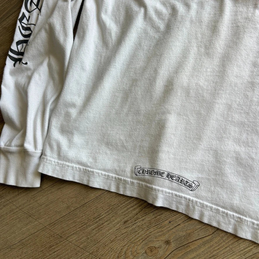 CHROME HEARTS | Script Logo Long Sleeve T-Shirt sz M