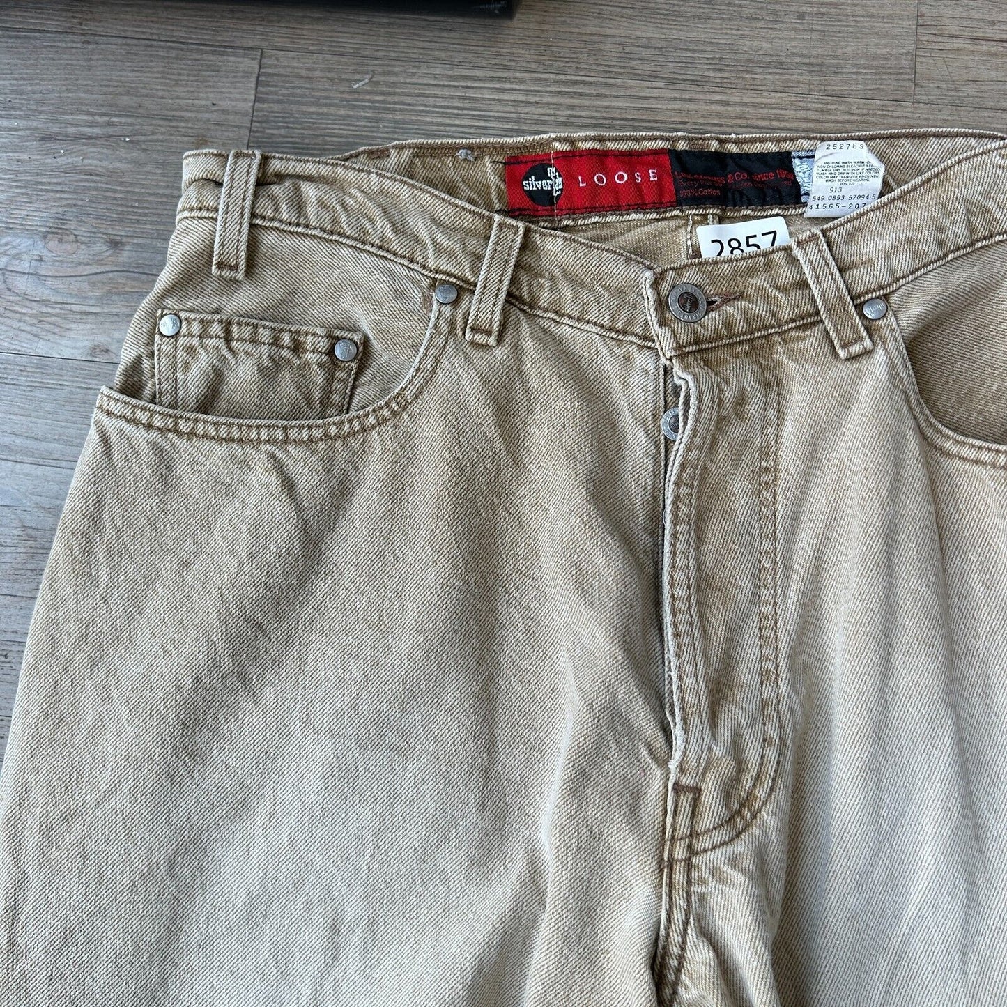 VINTAGE 90s | Levis SilverTab Loose Taper Tan Denim Pants sz W32 L34
