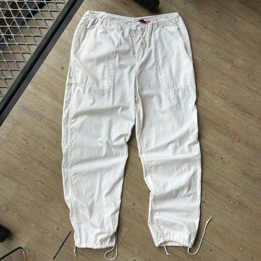 VINTAGE 90s | UFO White Cotton Parachute Baggy Pants sz OneSize