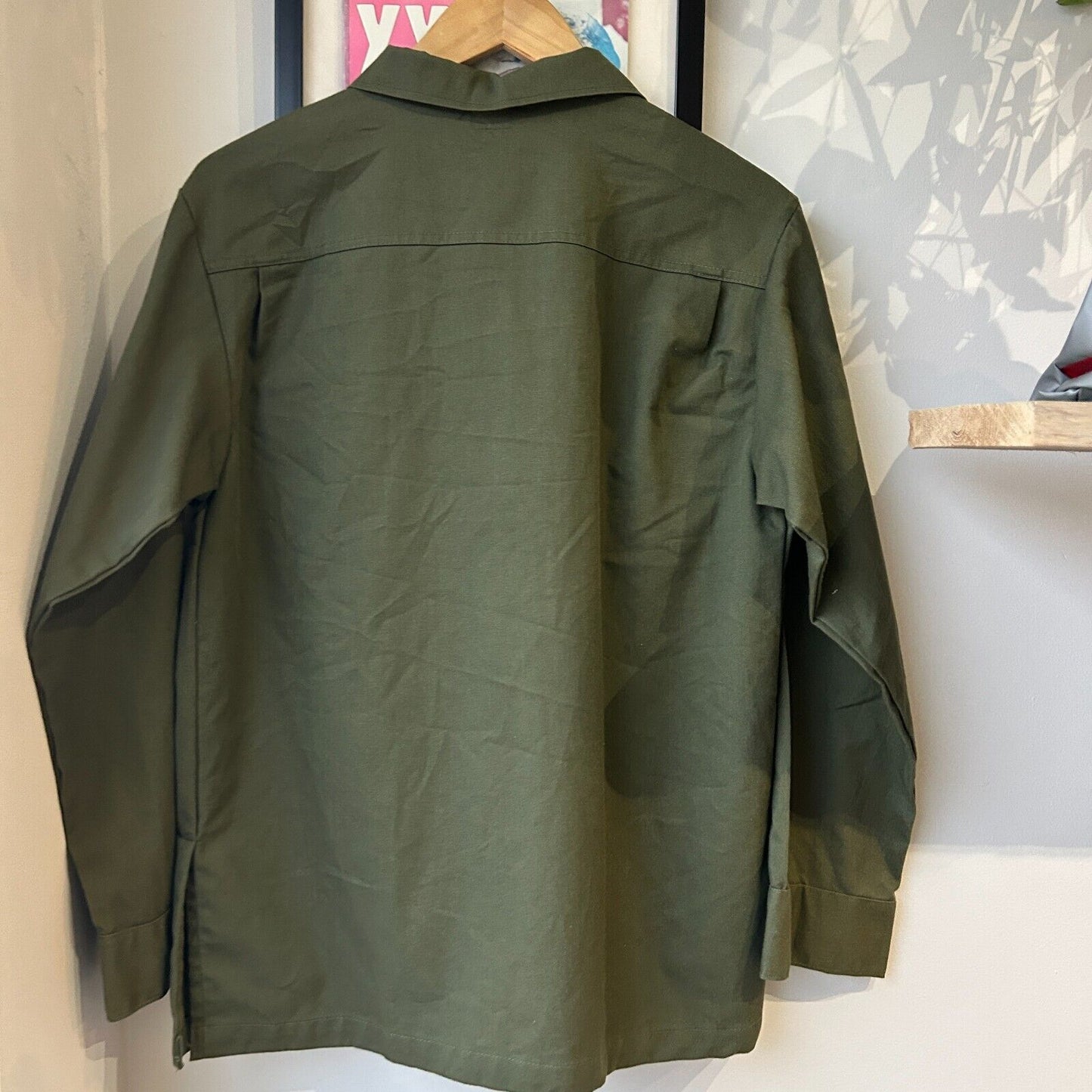 VINTAGE | Army OG 507 Utility Button Down Shirt sz S/M