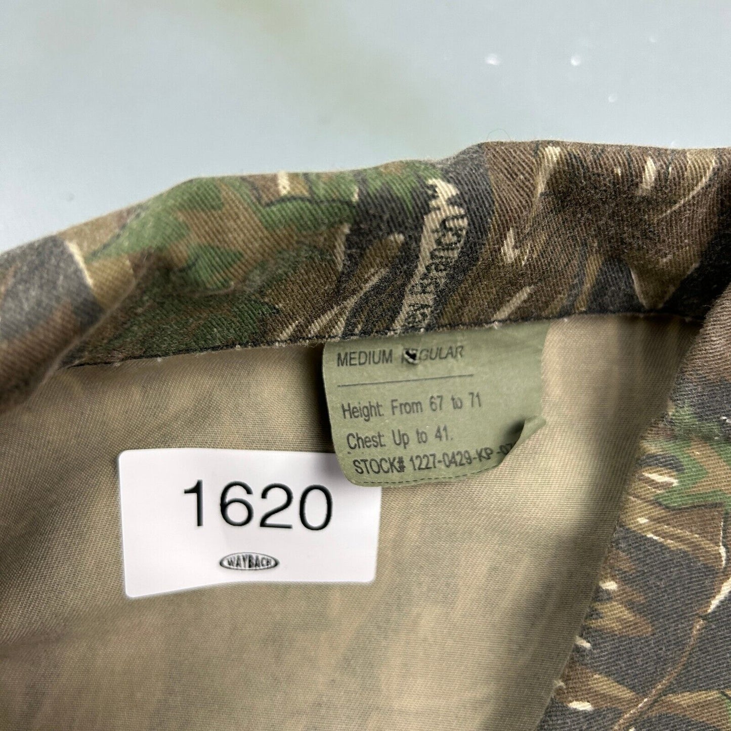VINTAGE 90s | Military Smokey Branch Camo Chore Work Jacket sz M-Reg Adult