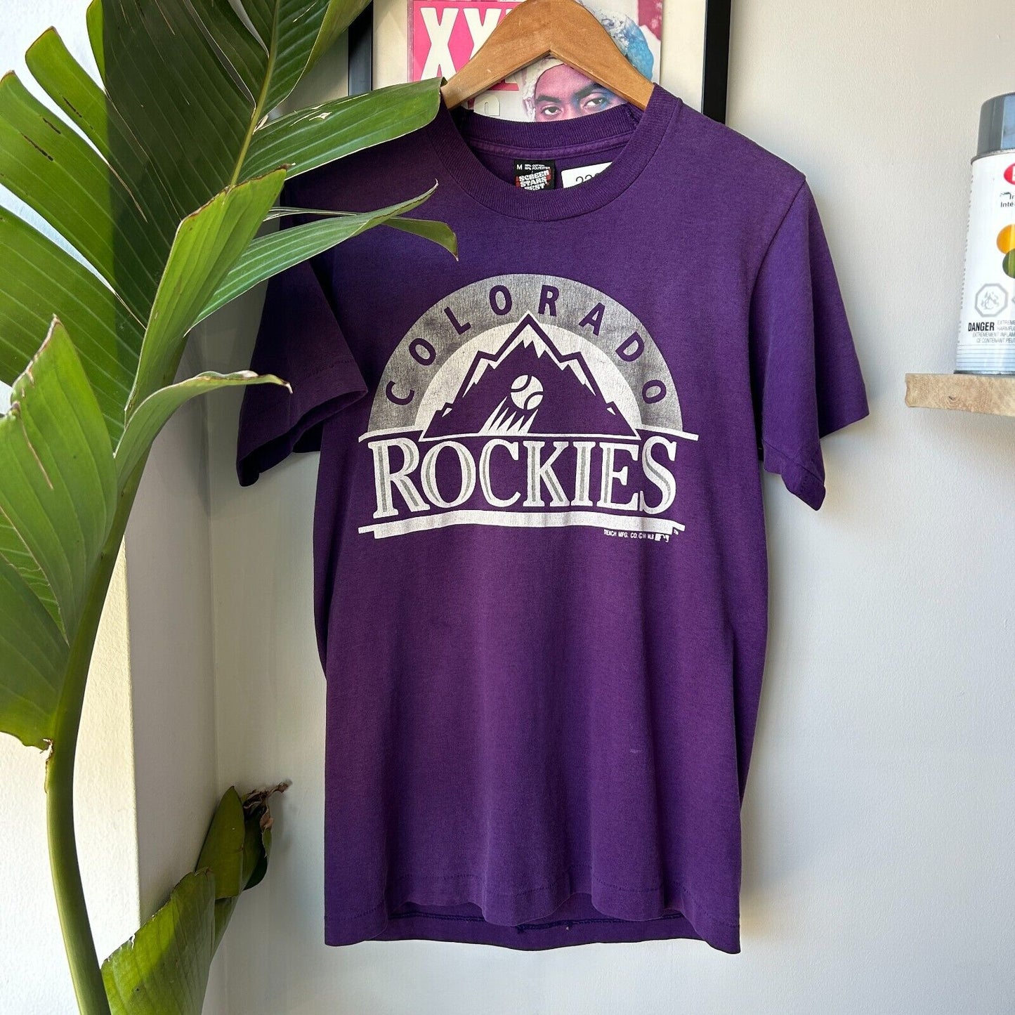 VINTAGE 90s | Colorado Rockies Baseball MLB T-Shirt sz M Adult