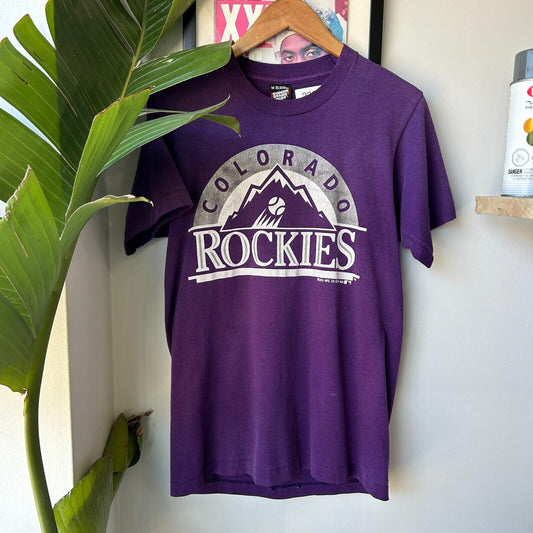VINTAGE 90s | Colorado Rockies Baseball MLB T-Shirt sz M Adult