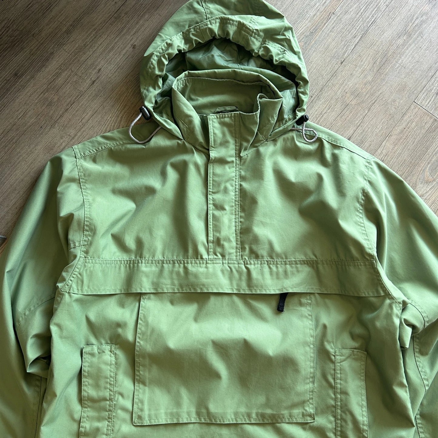 VINTAGE Y2k | GAP Green Technical 1/4 Zip Anorak Hooded Jacket sz M/L