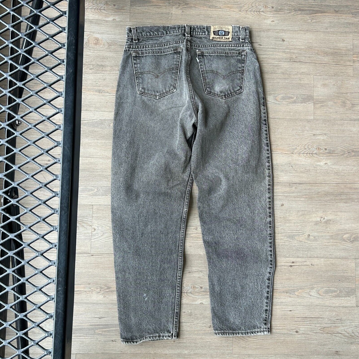 VINTAGE 90s | Levis SilverTab Faded Black Jeans Pants sz W32 L30