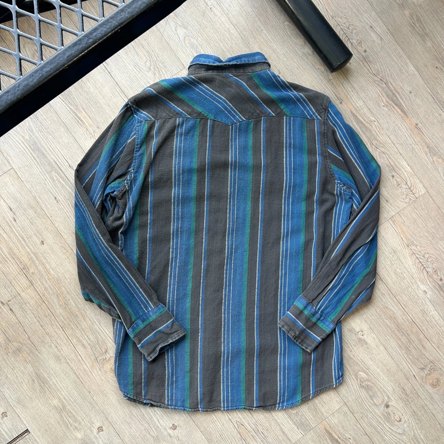 VINTAGE | Rugged Country Cotton YarnDyed Flannel Button Down Shirt sz L