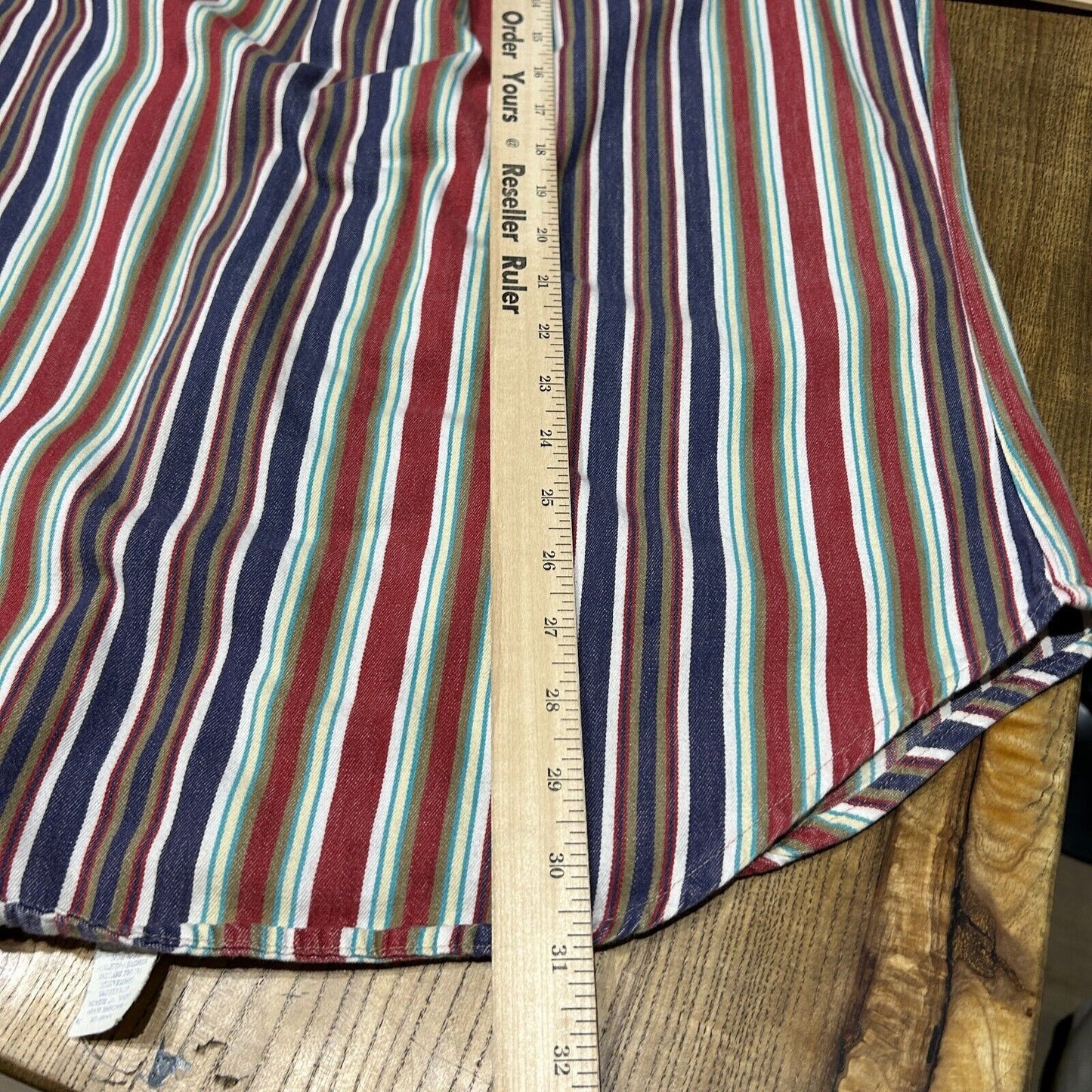 VINTAGE 90s | Woolrich Clay Striped Button Down Shirt sz L Adult