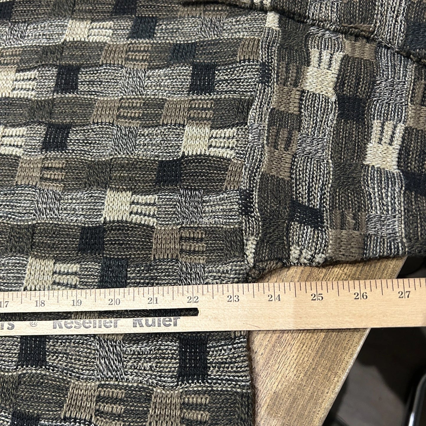 VINTAGE 90s | Serafini Earth Tone 3D Check Pattern Knit Sweater sz L
