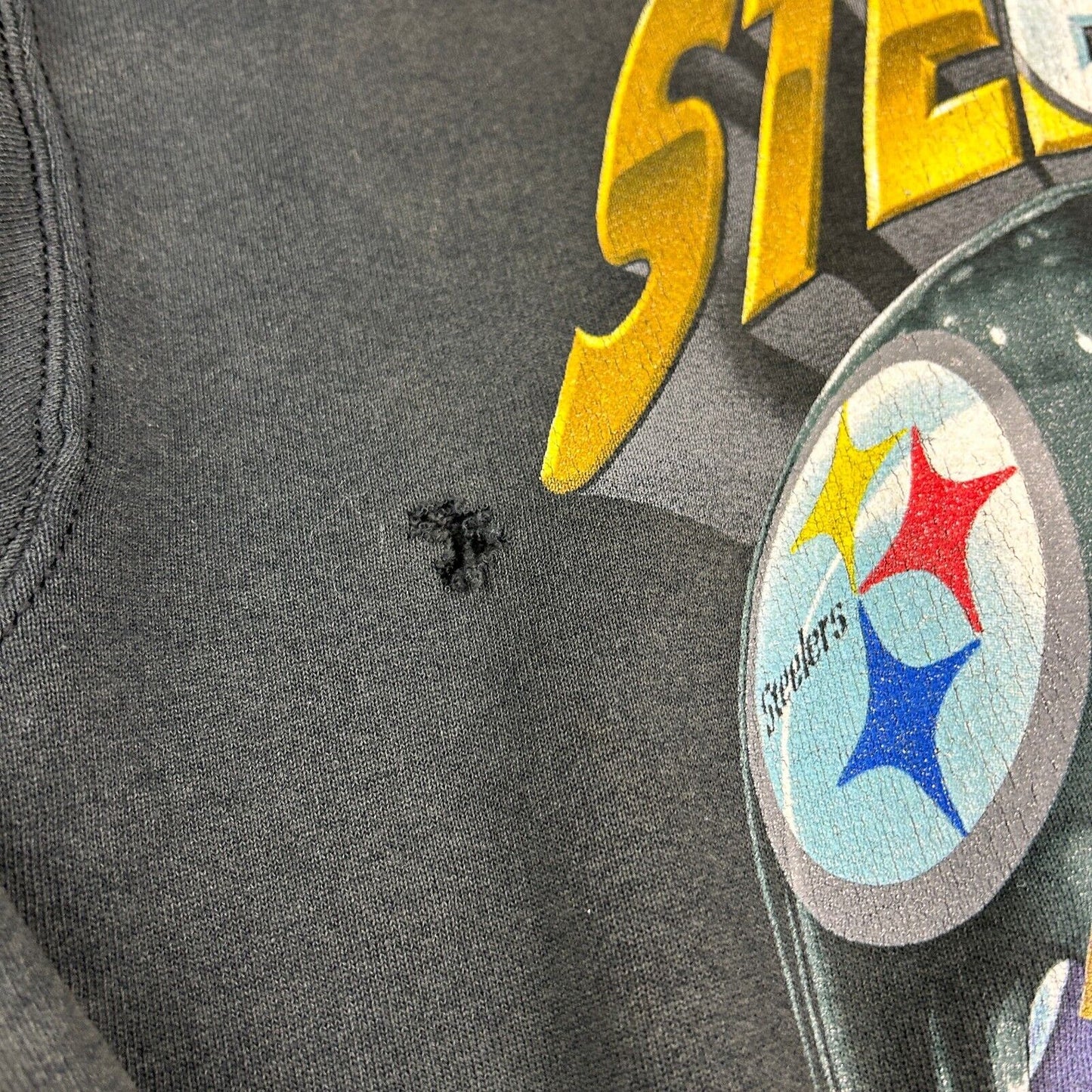 VINTAGE 1995 Pittsburgh Steelers Big Helmet Football Crewneck Sweater sz M Adult