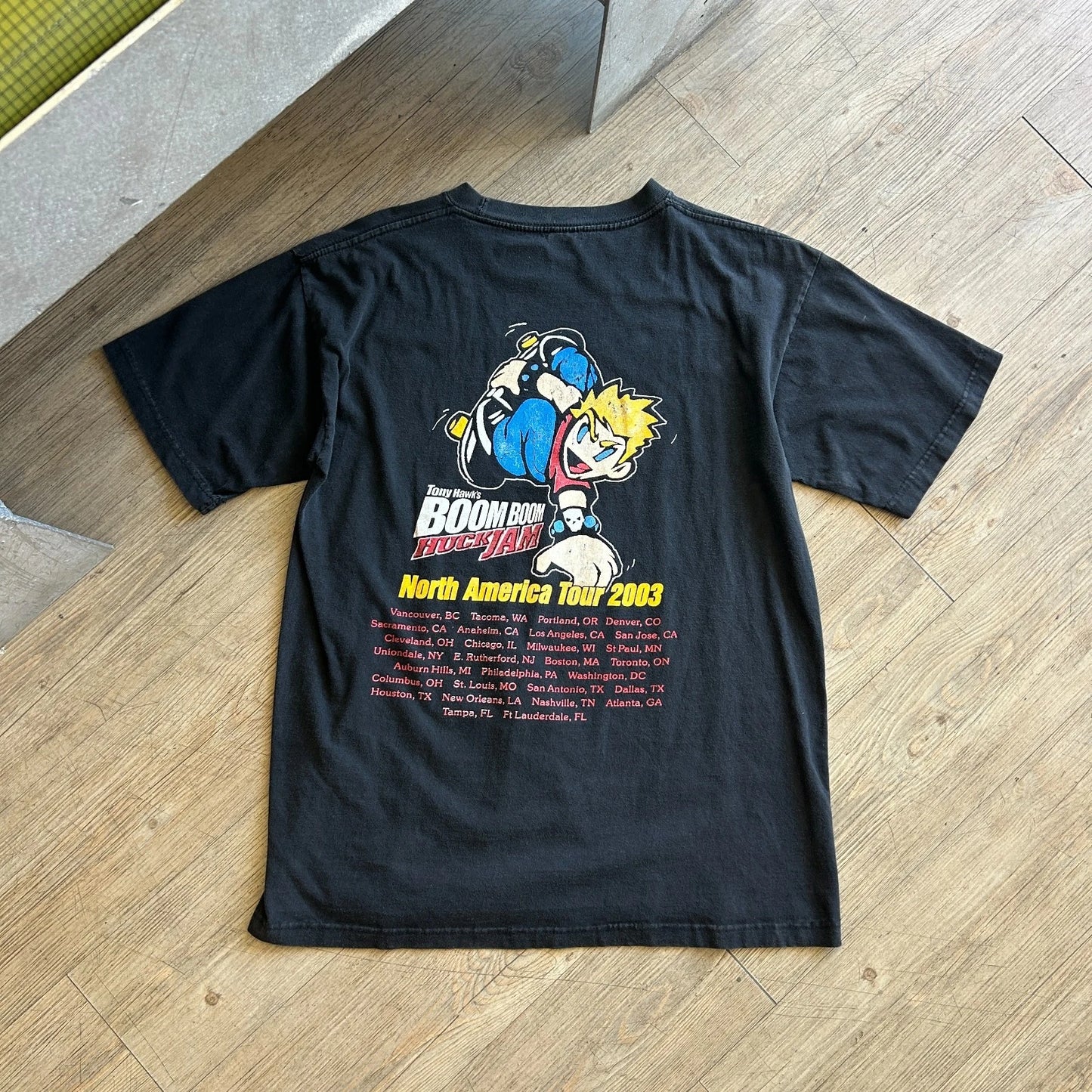 VINTAGE Y2k | Tony Hawk's Boom Boom Huck Jam 2003 Tour Skate T-Shirt sz L