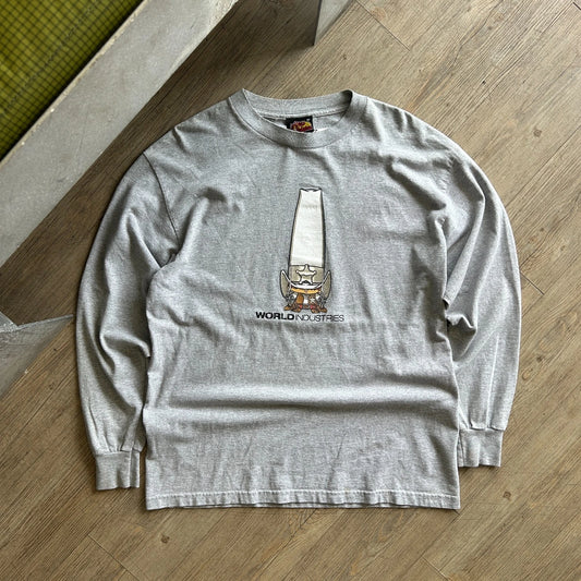 World Industries | VTG 90s Skateboarding Cowboy Long Sleeve T-Shirt sz L