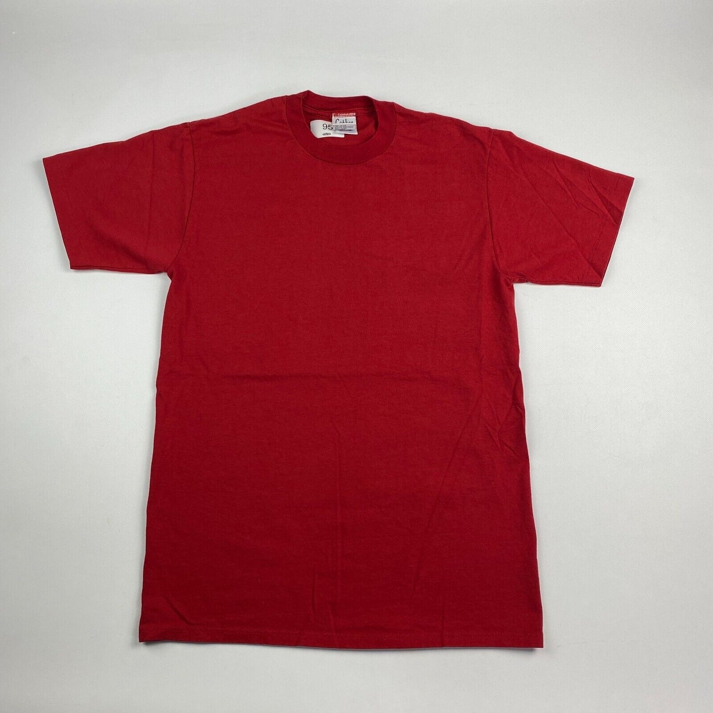 VINTAGE 90s Blank Red T-Shirt Single Stitch sz M Mens MadeinUSA