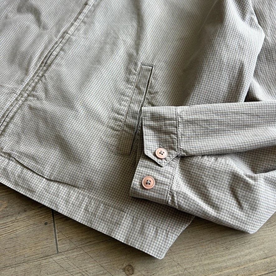 VINTAGE 90s | J.Crew Plaid Check Cotton Canvas Harrington Jacket sz L