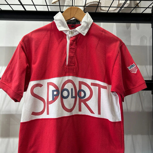 VINTAGE 90s | Polo by Ralph Lauren Polo Sport K-Swiss Striped Polo Shirt sz M
