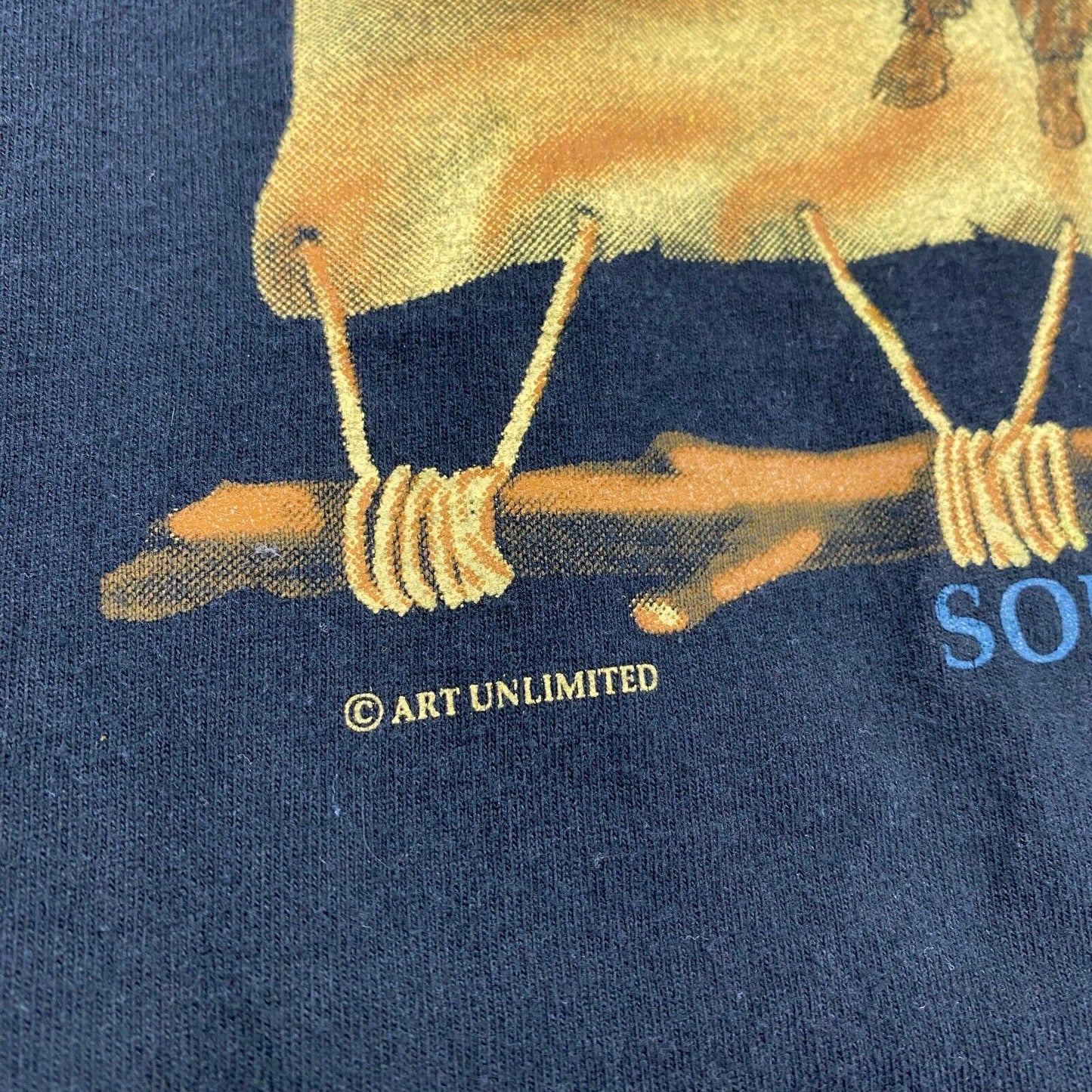 VINTAGE 90s Art Unlimited South Dakota All Over Print T-Shirt sz Medium Men