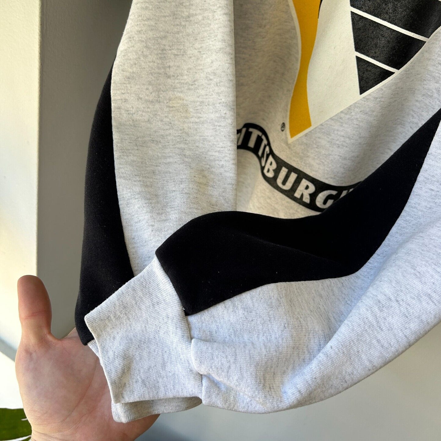 VINTAGE 90s | Pittsburgh Steelers Nutmeg Collared Hockey Sweater sz L Adult