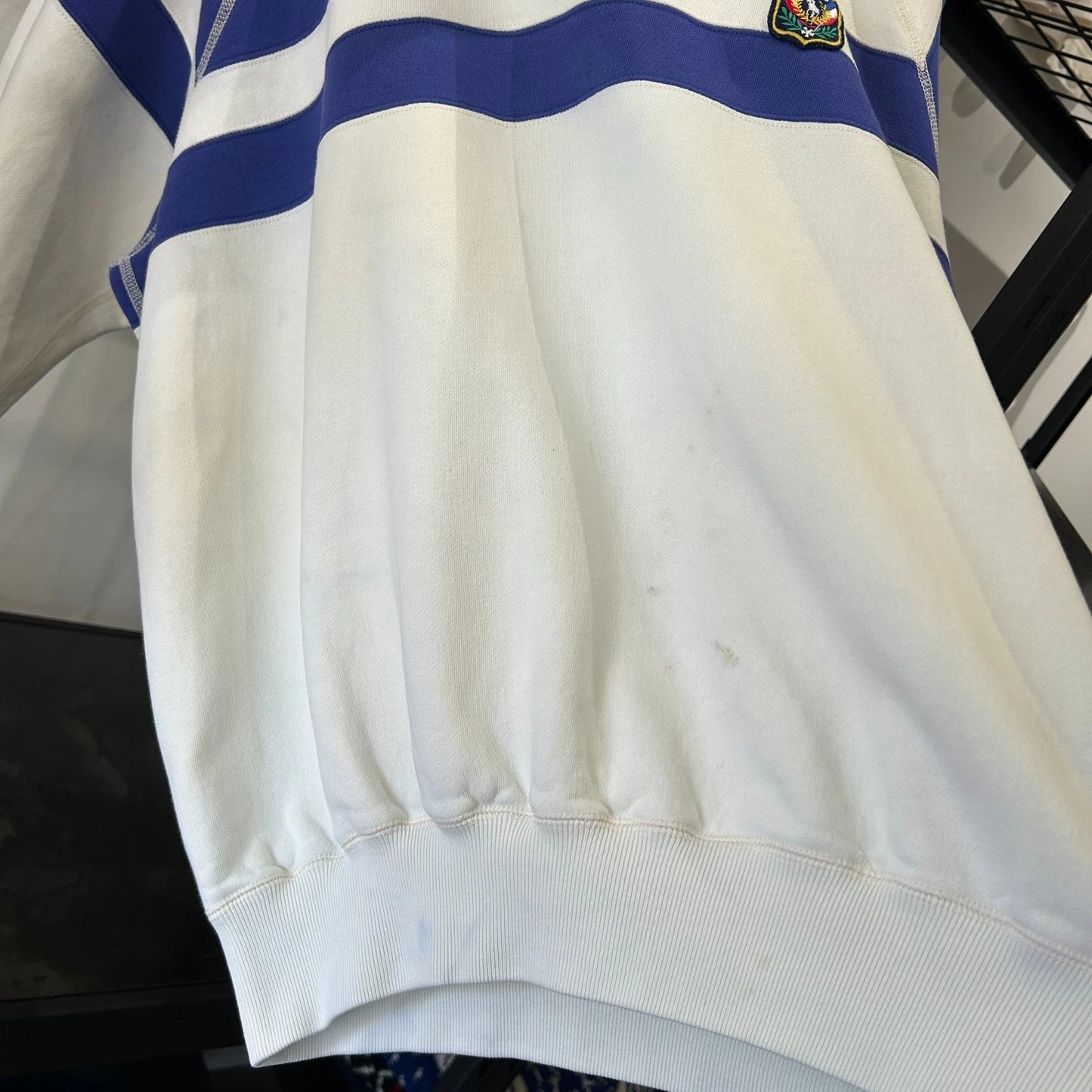 VINTAGE 80s 90s | POLO By Ralph Lauren Uni Crest Striped Crewneck Sweater sz L