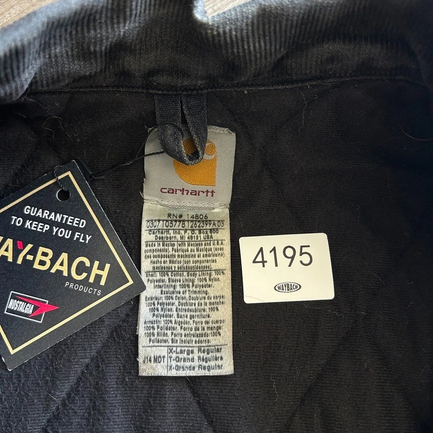 VINTAGE | Carhartt Faded Navy Santa Fe Bomber Jacket sz XL
