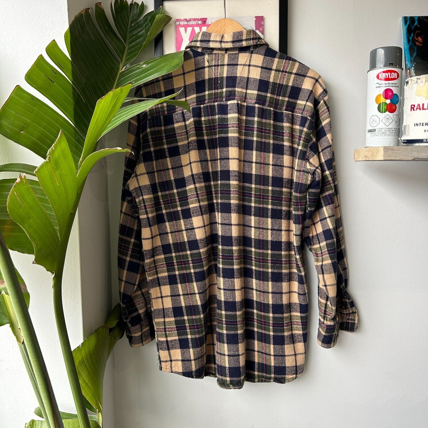 VINTAGE | Schmidt Earth Tone Flannel Button Down Shirt sz M Adult