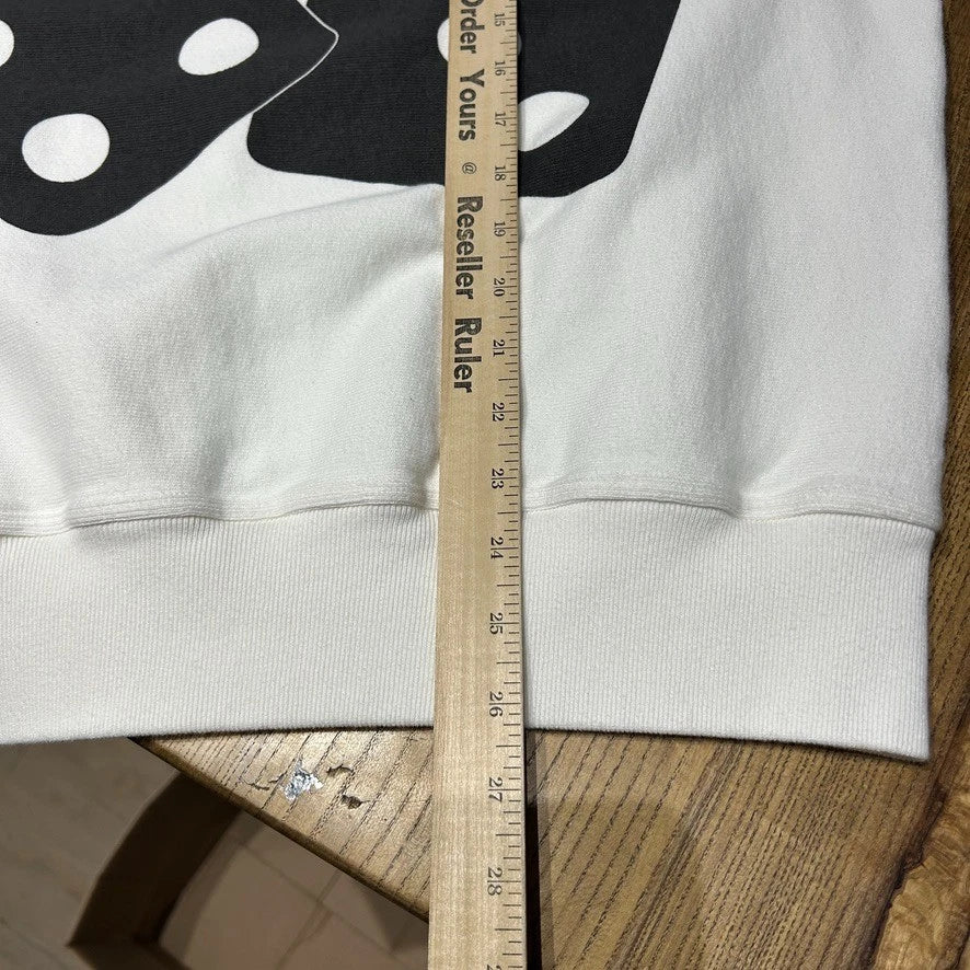 STUSSY | Dice Logo White Crewneck Sweater sz S/M