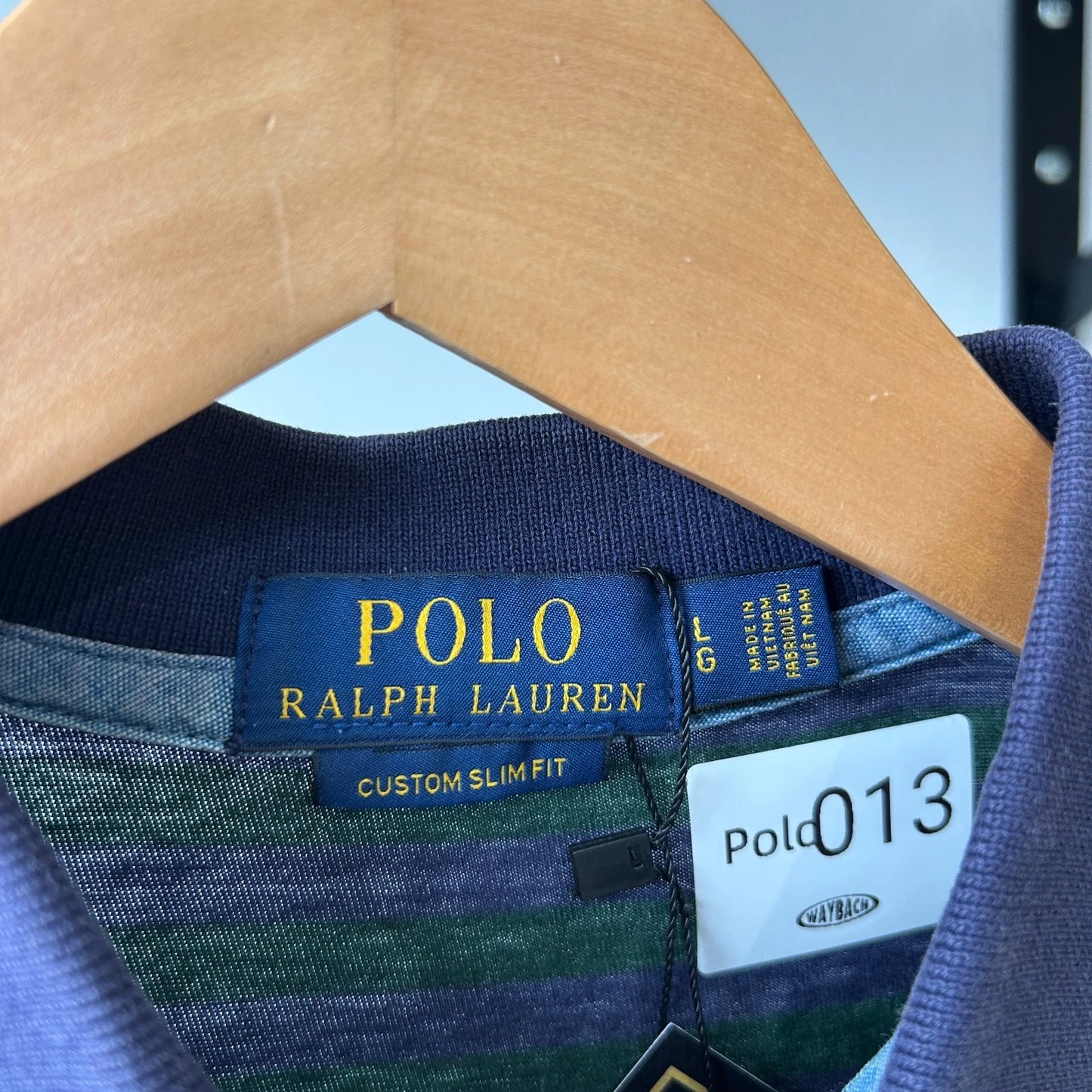 VINTAGE Y2k | Ralph Lauren Sm Pony Tonal Striped Polo Shirt sz L