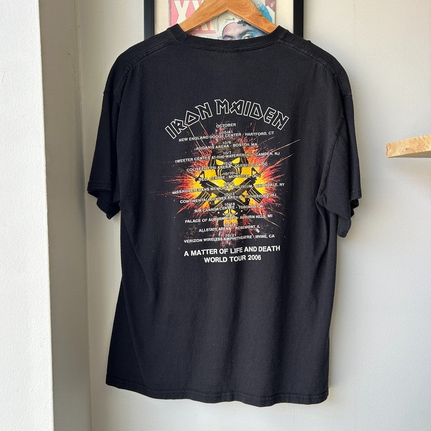 VINTAGE | Iron Maiden A Matter Of Life & Death Band T-Shirt sz L