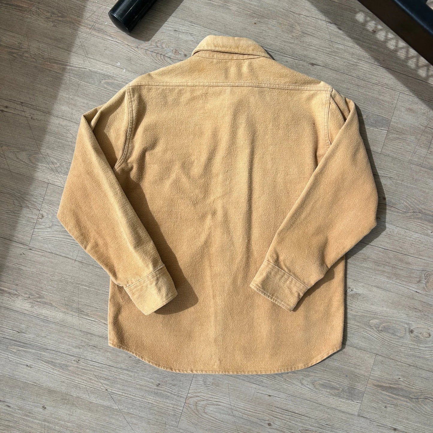 VINTAGE | Frostproof Faded Brown Chamois Cloth Button Down Shirt sz M