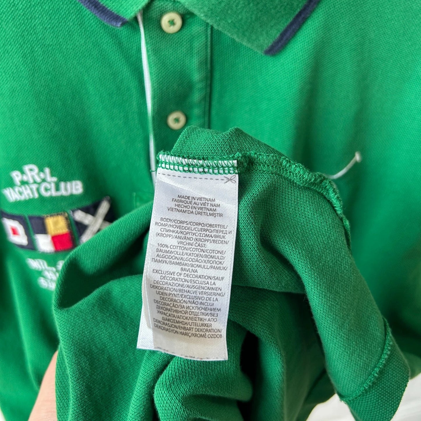 VINTAGE Y2k | Ralph Lauren Big Pony #3 Yatch Club Polo Shirt sz L
