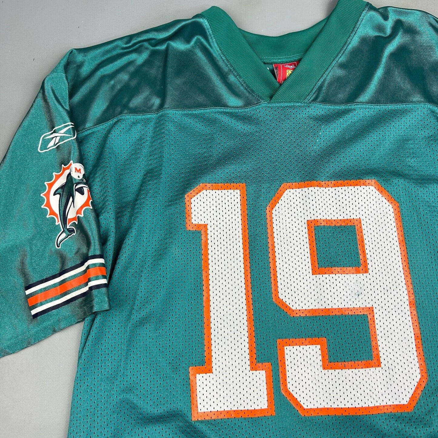 VINTAGE NFL Miami Dolphins RBK Jersey #19 Ginn sz L Men Adult