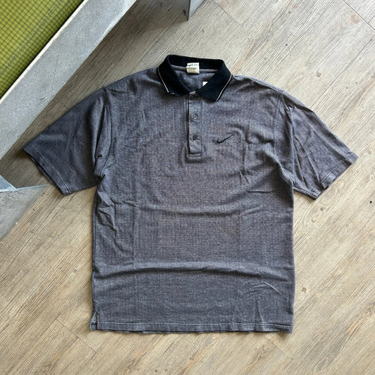 1990s | NIKE Herringbone Golf Polo Shirt sz L/XL