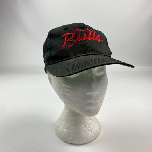VINTAGE 90s Chicago Bulls Single Line Script Sports Specialties Snapback Hat OS