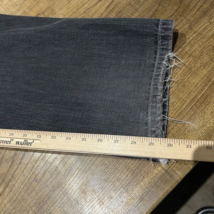 VINTAGE | Exhaust Faded Thrahed Black Baggy Denim Pants sz W34 L30