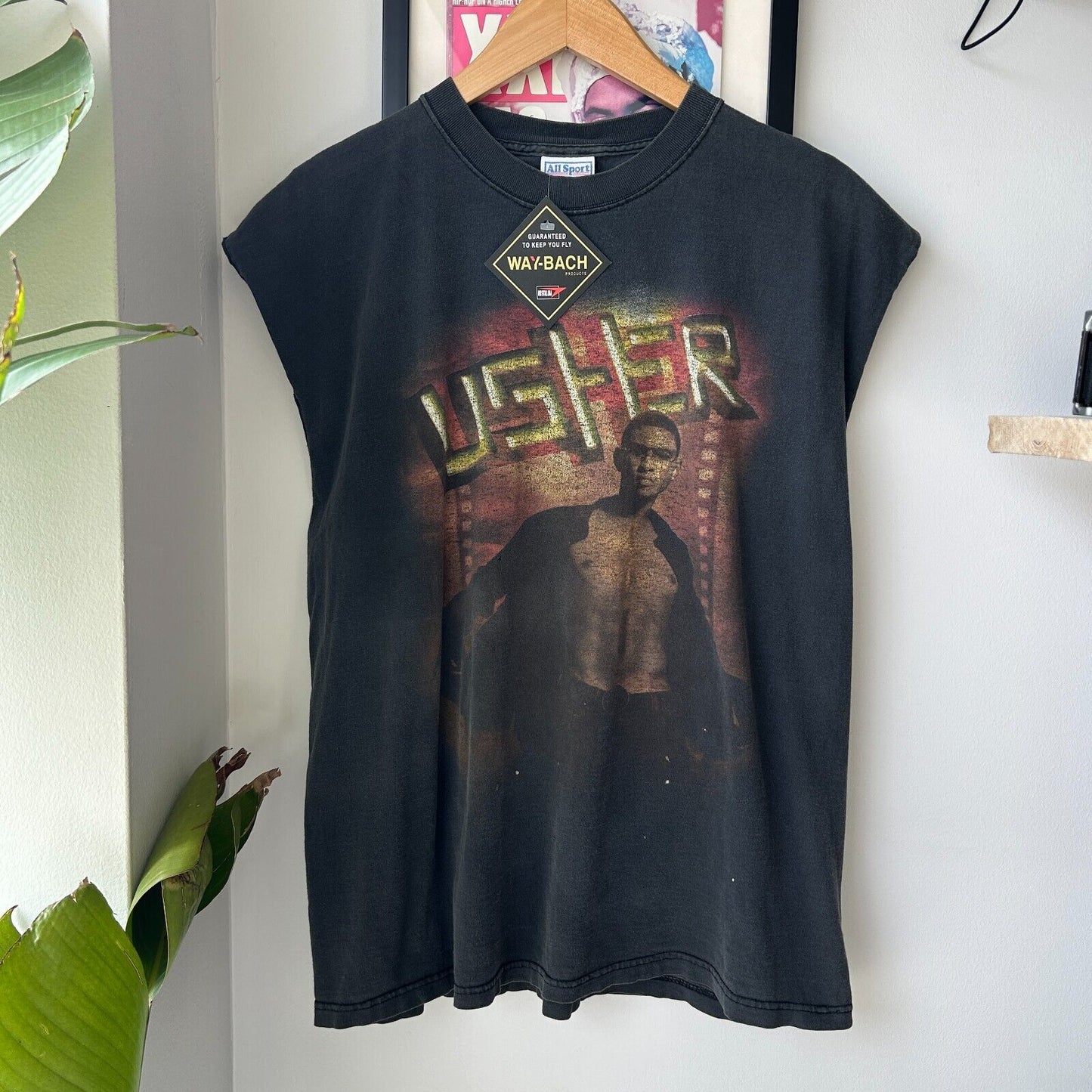 VINTAGE 2001 | USHER Evolution Tour R&B Band Sleeveless T-Shirt sz L Adult