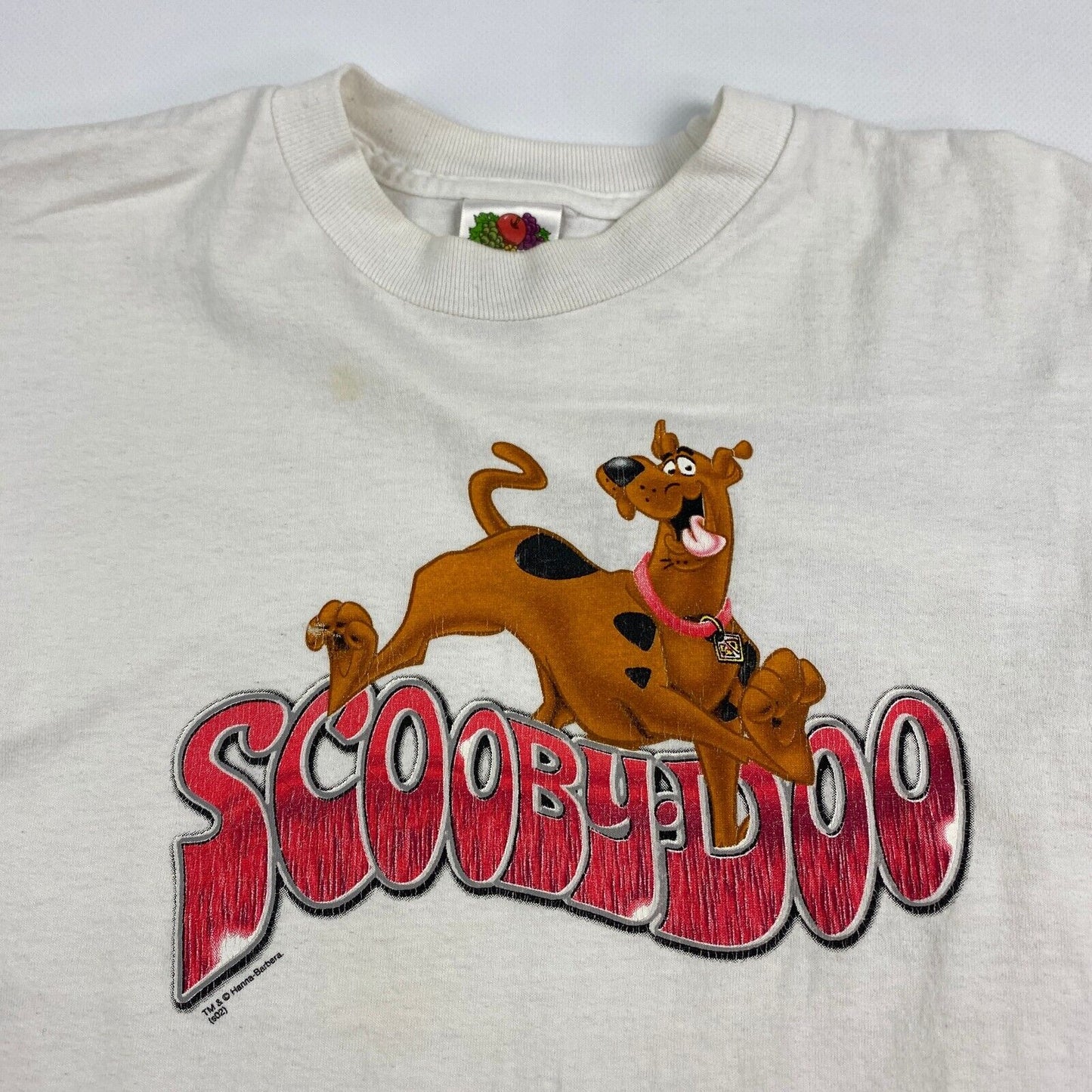 VINTAGE Scooby Doo Cartoon Print White T-Shirt sz LARGE 14-16 Youth