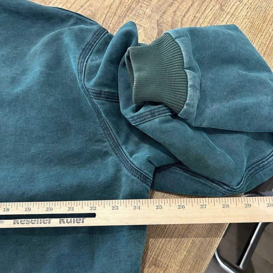 CARHARTT | 1990s Vintage Faded Green Hooded Arctic Active Jacket sz L