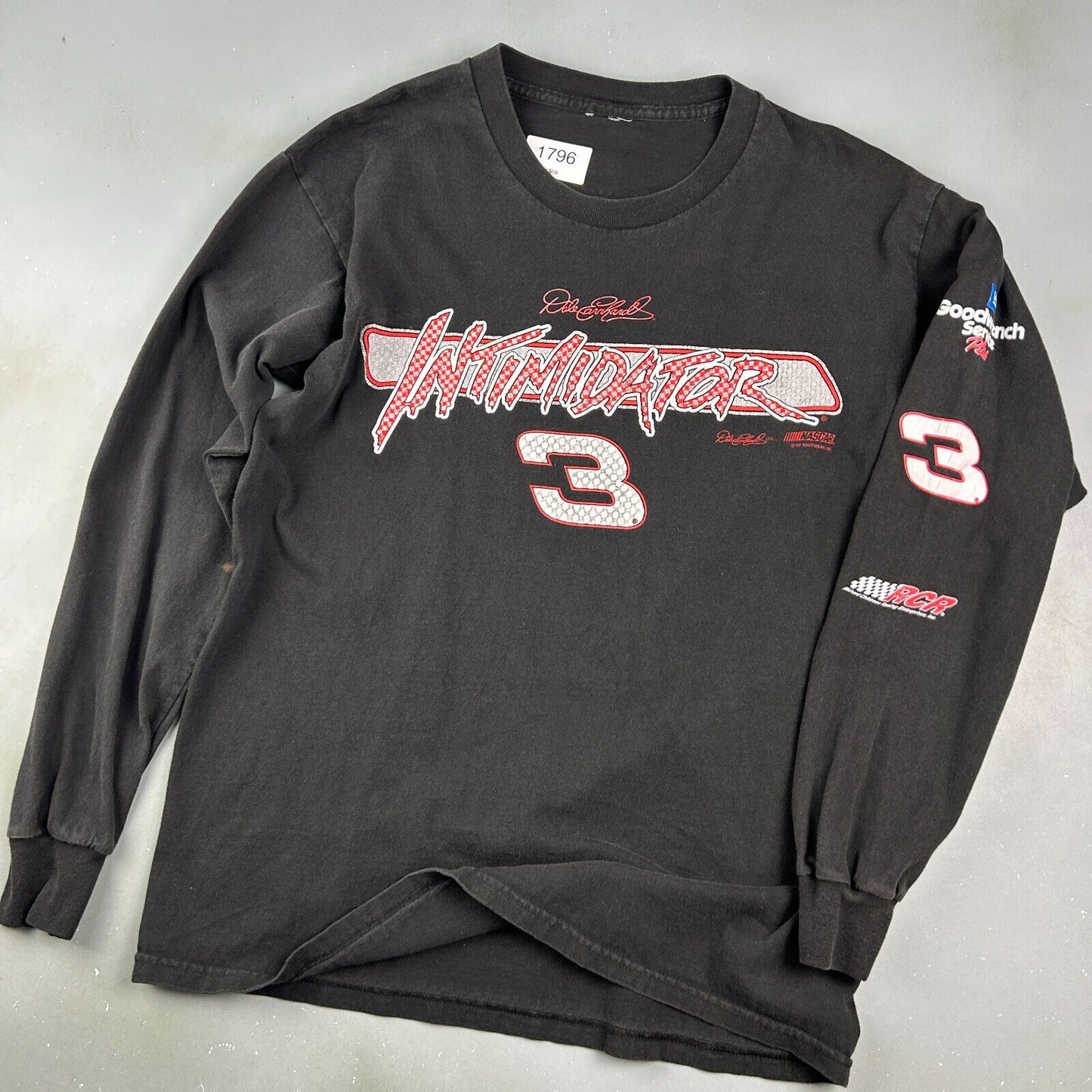 VINTAGE | Dale Earnhardt Intimidator Race Long Sleeve Nascar T-Shirt sz M Adult