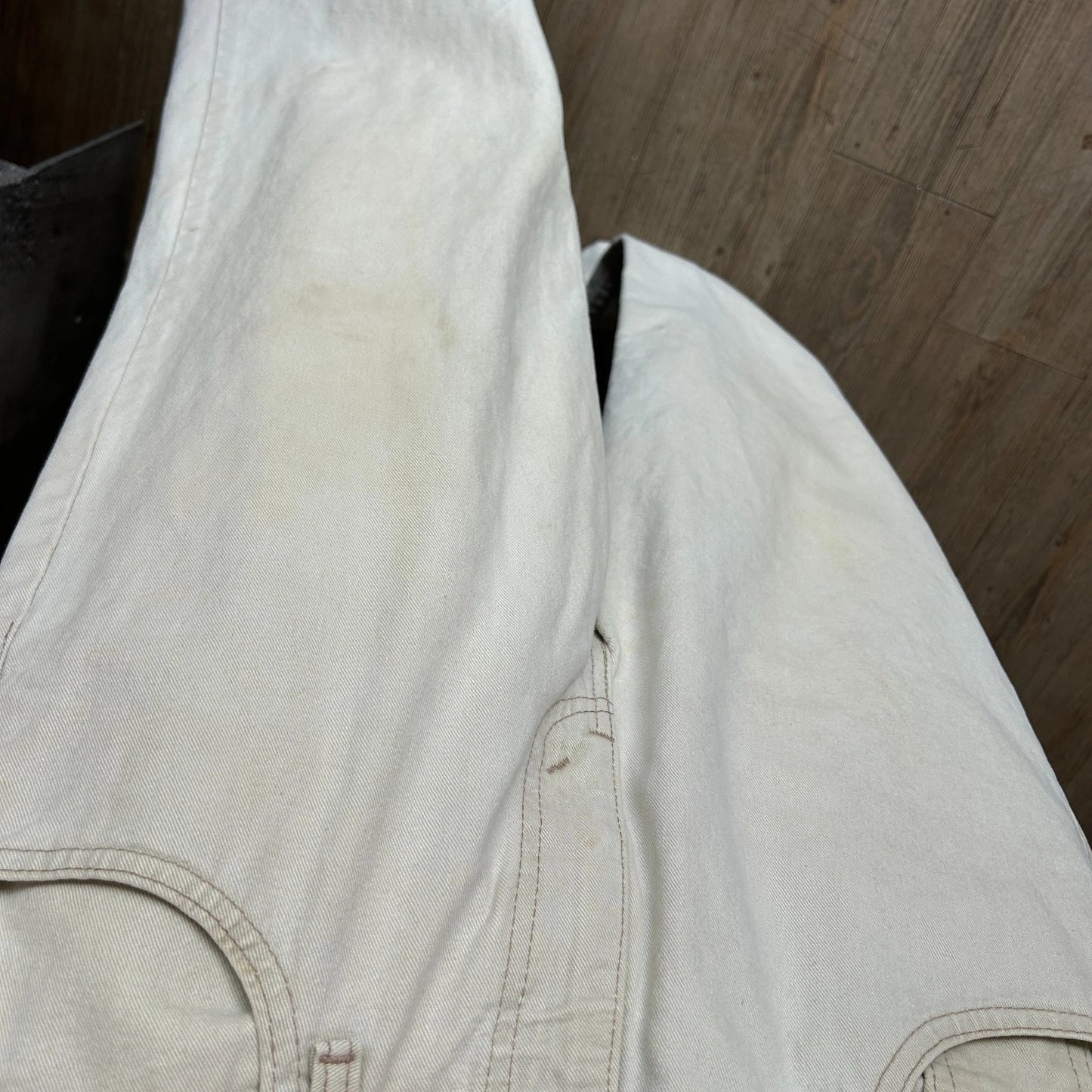 VINTAGE 90s | Levi's SilverTab Wide Leg Cream Baggy Jean Pants W30 L27