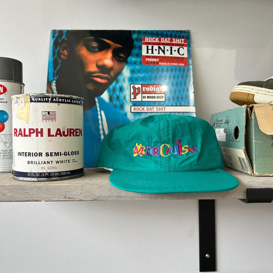 VINTAGE 90s | Mercruiser Teal 6 Panel Nylon Cap Snapback HAT One Size Adult