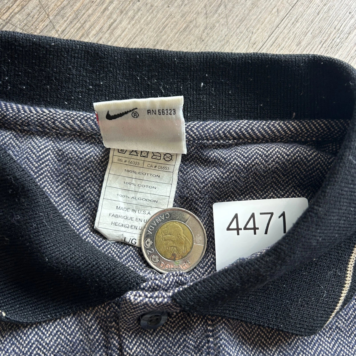 1990s | NIKE Herringbone Golf Polo Shirt sz L/XL
