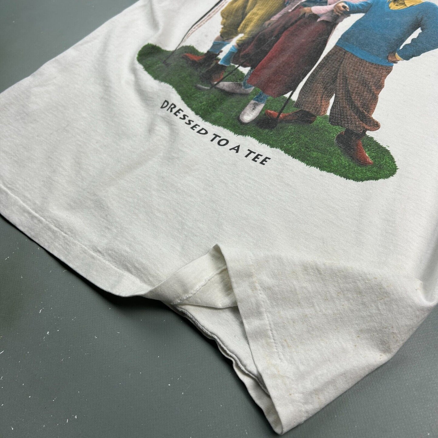VINTAGE 90s | The Three Stooges Golfing Movie T-Shirt sz M Adult
